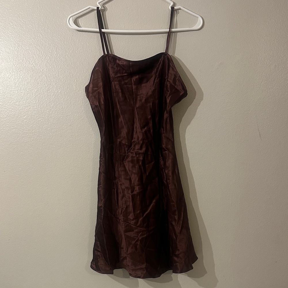 Victoria's Secret Brown 100% Silk Dress